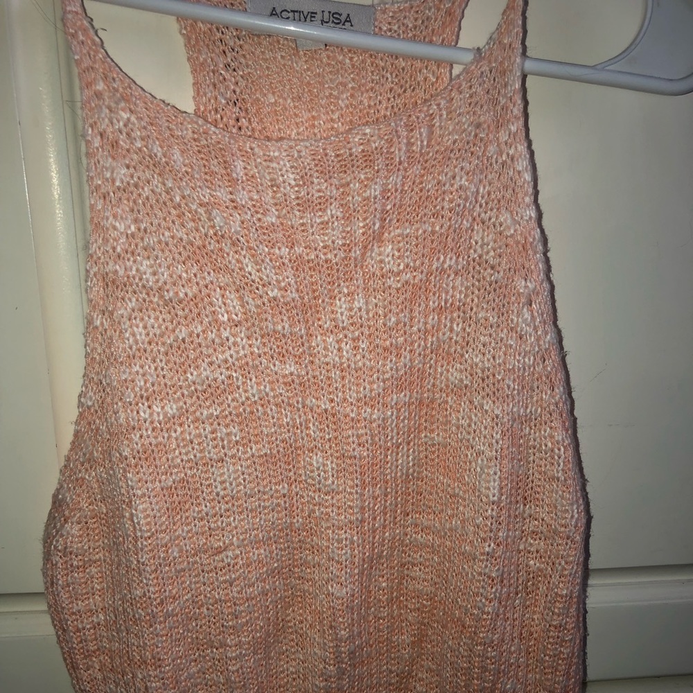 Super cute knit top ! Pink and white